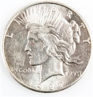 Coin 1927-S  Peace  Silver Dollar Gem Unc