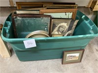 VINTAGE PICTURE FRAMES - SOME W/ PICTURES