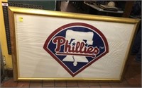 LARGE PHILLIES FLAG IN FRAME