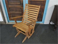 STURDY WOOD GLIDER CHAIR