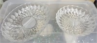 Decorative Heavy Glass/Frosted Divided Dishes