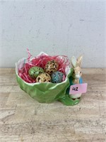 Beatrix Potter Ceramic Easter Decor Basket