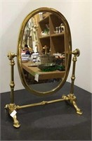Very nice brass swivel vanity mirror - overall