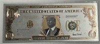 Donald Trump Novelty Silver 1 Dollar Bill!