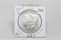 1883 S AU Morgan Silver Dollar