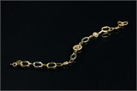 8k Yellow Gold Zirconia Bracelet Retail $2000
