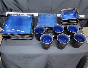 6 pc Home Stoneware Dish Set