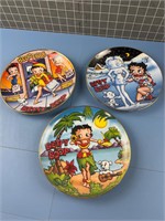 3X BETTY BOOP COLLECTOR PLATES