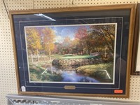 Framed Larry Dyke print “13th at Valhalla “ -