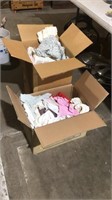 Two large boxes of shop rags
