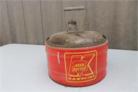 KEEN CUTTER GASOLINE CAN, THERE IS A DENT