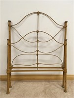 SWEET ANTIQUE IRON CHILDS BED- WITH RAILS