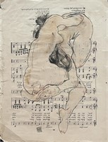 Egon Schiele - Drawing on paper