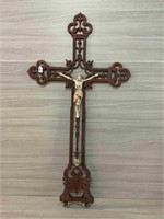 FRENCH VICTORIAN CAST IRON CROSS WITH SKULL