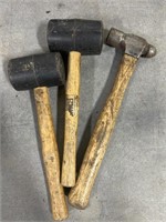 2 Rubber Mallets & Hammer