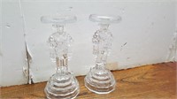 2 Crystal Nut Cracker Candle Holders #Stick or