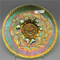 Nwood 9" green Three Fruits plate