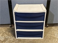 3 Drawer Plastic Chest Unit 22"x15”x25”