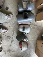 Lot of 5 masks. 3 welding masks and 2 protective