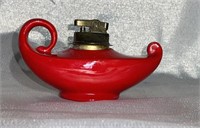 Pretty Vintage Red Ceramic Table Lighter