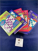 Six Sudoku Puzzle game paperback books
