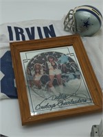Dallas Cowboys Mini Helmet, Cheerleader Glass
