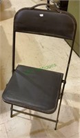 Vintage metal folding chairs - padded seats and
