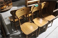 6- Wood Dining Chairs