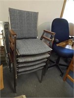 (5) Metal Framed/Cloth Stacking Chairs