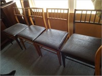 (4) Chairs -- Vinyl Seats - Good Shape