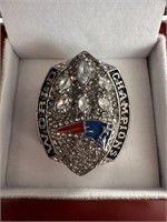 TOM BRADY CHAMPIONSHIP RING IN WOOD BOX