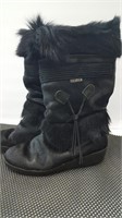 Tecnica Black Fur Winter Boots Size 42