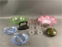 Vintage Brides Basket , Uranium Glass & More