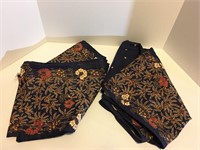 Navy Blue Floral Valance and Matching Fabric