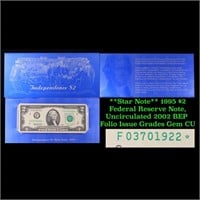 **Star Note** 1995 $2 Federal Reserve Note, Uncirc