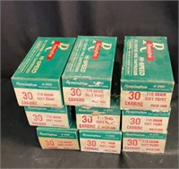 9 Boxes Remington 30 Carbine Ammo