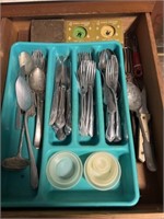 Contents of 2-Kitchen Drawers, Flatware