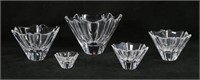 5 Orrefors Crystal Art Glass Bowls