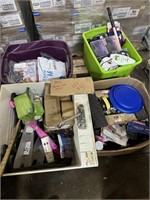 (4) boxes of misc. garage sale type items