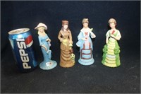 LOT OF FOUR VICTORIAN LADY COLLECTIBLE FIGURINES