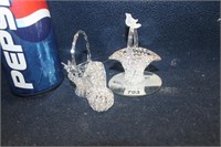 CRYSTAL CUT SMALL BASKET COLLECTIBLES