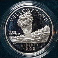 1999 Yellowstone Park Proof Silver Dollar MIB