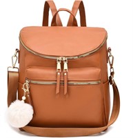 I IHAYNER Women Backpack Purse Leather  Brown