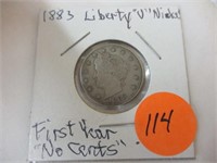 1883 Liberty V nickel