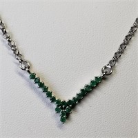 $400 S/Sil Emerald Necklace