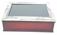 HALLMARKED STERLING SILVER FRAMED PHOTO BOX