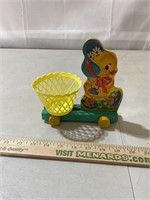 Vtg Fisher Price Chick Basket Cart