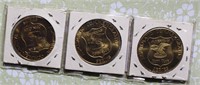3 - Numismatic Comm. Coin Series - Gold Plated