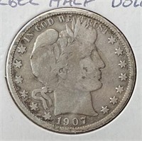 1907 Barber Half Dollar (VF30)