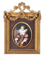 19th C. Ivory Portrait Elizabeth of France Rubens